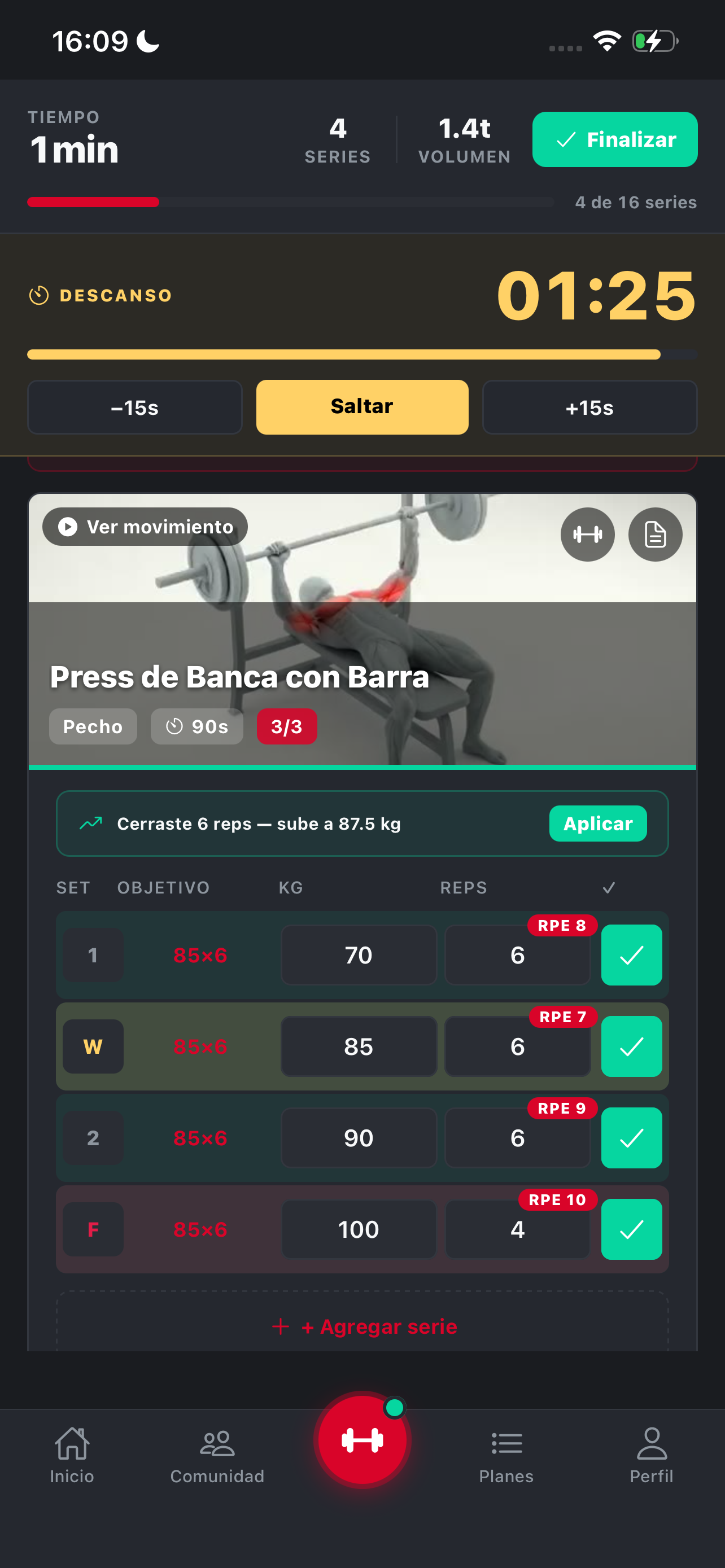 Captura del Logger Inteligente de GritLift
